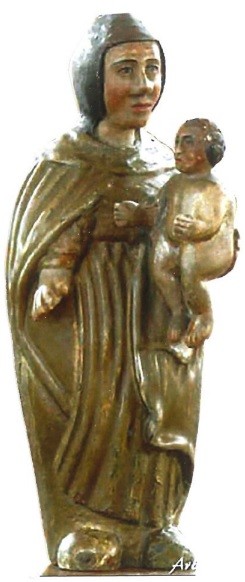 Statue en bois de Notre Dame d'Abet.